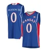 Mit8 Maglia da basket Kansas Jayhawks personalizzata 2022 # 3 Dajuan Harris 11 Remy Martin 44 Mitch Lightfoot 55 Jalen Coleman-Lands 12 Oubre Jr. 35 Maglie Azubuike S-4XL