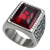 Silver Tone Men's Stainless Steel 316 Cushion Cut Cubic Zirconia Ring Size 9 10 11 12 13 14 15 r290