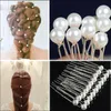 8mm Faux Wedding Bridal Bride Prom Synthetic White Pearl Hair Bobby Silver Pin Women gift high quality