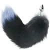 Fox Tail Silver Metal Anal Butt Plug Sex Toys Produits pour adultes