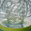 Super Cyclone Glass Bongs Vortex Recycler Vaxvattenrör Inline PERC Vattenriggar Rökning DAB Oljeplattor med skål XL137