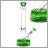 Hookah 14'' Beaker bong with nice design new green random beaker base water pipe 14-18mm downstem tall