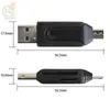 Groothandel Universal All In 1 Interne Reader Micro USB Display Connector OTG TF / SD Flash Stick Geheugenkaart 500 stks / partij