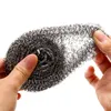 Stainless Steel Wire Ball kitchen Scourer brush for cleaning Pot Bowl Pot brush for washing dishes Household Cleaning Tools