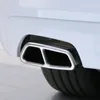 Stainless Steel 2pcs Car Tail Throat Exhaust Pipe Decoration Cover Trim For BMW 5 Series G30 G38 2018 Auto Exterior Decals