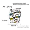 Blumen Banner Emaille Pins Freche feministische Broschen Abzeichen Girls Power Schmuck