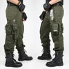 Cargo Pants Overalls Mannelijke Mens Army Kleding Tactische Broek Militaire Werk Draagt ​​veel Pocket Combat Army Style Rechte Broek