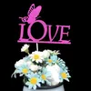 50 sztuk Butterfly Love Cupcake Cake Toppers Flaga Na Wedding Party Aniversary Urodziny Baby Shower Dekoracje Dekoracje
