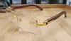 Holz-Sonnenbrille, Vintage-Retro-Büffelhorn-Brille für Damen, modische Herren-Sonnenbrille, rote, silberne, klare Gläser, Sport-Herrenbrille