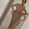 فستان سهرة يوسف Aljasmi Kim Kardashian Cap Sleeve V-Neck Crystal Long Dress Almoda Gianninaazar Zuhlair Murad Ziadnakad