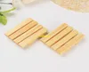 100pcs/lot 9*7*2.5cm Wooden Soap Holder Dish Bathroom Shower Storage Support Plate Stand Wood Box Soap Dishes