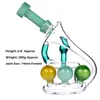 Hookahs montam silicone bong alto 11cm chuveiro cabeça percolador fácil limpo dildador com 4mm quartzo banger tubos de vidro pequenas plataformas vidros bongos