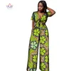 2019 afrikanischer Print-Baumwollanzug für Damen, Übergröße, 2-teiliges Set mit kurzem Oberteil und Hose, traditionelle afrikanische Dashiki-Kleidung BRW WY1861