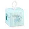 50pcs blu rosa piccolo teddy bear scatole di favore baby shower battesimo partito candy box battesimo compleanno del capretto forniture
