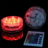 LED Submersible Candle floral tea Light flashing Waterproof wedding party vase lamps decoration lamp hookah shisha accessories W29