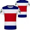 COSTA RICA t camisa diy livre número de nome feito sob encomenda cri t shirt nação bandeira cr espanhol país riquenho faculdade impressão de fotos roupas