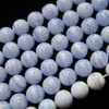 8mm Charm natural Brazil blue lace chalcedony round loose beads wholesale gift for jewelry making design DIY bracelet Yoga Bracelet