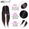 8a Vizon Brezilya Düz Saç 3 Demetleri ile 2x6 Kapatma Siyah Kadınlar Için brezilyalı Virgin İnsan Saç Kapatma Dantel Derin Orta Kısmı Ücretsiz