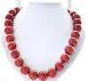 Collana con perle rotonde di corallo erba rossa naturale 1012Pretty 18quot9793786