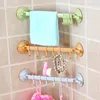 Typ zamontowany naściennym Prysznic Room Sundries Wieszak naczynia kuchenne Rack Sucker Plastikowe Ręczniki 6 Haczyki