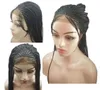 Kvinnor Lady Braid Long Straight Wigs Lace Front Baby Hair Dreadlock Braids 26inch Syntetisk peruk vrider Cornrows FZP72