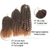 8-12-дюймовые вьющиеся вязание крючком оплетки Теплостойкие синтетические плетеные волосы Оммре наращивания волос 60 прядей / пакет