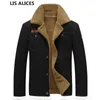 Jaquetas masculinas lis Alices engrossam lã de inverno casacos masculinos 5xl algodão colarinho casual masculino