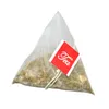 Tea påsar 6,5 * 8cm Tomma engångsbags med etikettsträng Nylonfilter Herb Tea Infuser Strains Kitchen Gadgets 2022