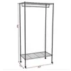 HOT Sales Free shipping 2018 Double Layer Powder Coating Carbon Steel Garment Rack Hanger Black