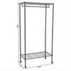 HOT Sales Free shipping 2018 Double Layer Powder Coating Carbon Steel Garment Rack Hanger Black