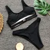 Damskie stroje kąpielowe Lato One Piece Set Sexy Kobiety Biustonosz Swimsuit Kostium Kąpielowy Czarny Biały S-L11