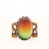 Adjustable Copper Mood Rings Color Changing Emotion Feeling Changeable Womens Finger Ring with Free Gift MJ-RGM04