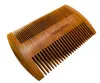 logotipo personalizado de fábrica de calidad al por mayor de dientes de madera densa barba melocotón rejilla grande peine para piojos peine de dientes de peine moldear