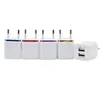 Dubbel USB -väggladdare för Samsung S8 Obs 8 Väggladdare 5V 21A Metal Travel Adapter US EU Plug AC Power Adapter8740844