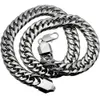 Collier classique pour hommes de 16 mm de largeur, en acier inoxydable 316L, chaîne argentée, couleur 50 cm (19,68 pouces) 60 cm (23,6 pouces)