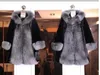 Vrouwen plus size faux bontjas mode lange jassen groothandel zilveren vos dames uitloper voor