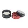 Forma di tamburo Lega di alluminio colorata Diametro 63MM Mini Herb Grinder Spice Miller Crusher Alta qualità Bel colore Design unico DHL Free