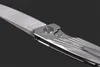 新しいハイエンドフリッパー折りたたみナイフM390サテンブレードTC4チタン合金のハンドルボールベアリング高速オープンナイフEDCポケットナイフ