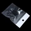 Mutil Sizes Clear 500 PCS OPP Autoadhesivo Bolsas de embalaje de plástico polivinílico con orificio para colgar Joyas Adhesivo Pendiente Anillo Bolsa de almacenamiento P207x