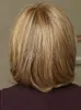 Blonde schulterlange glatte Haare Perücken synthetische Mode Damen kurze Perücke