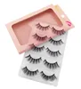 Shidishangpin 5 أزواج 3D Mink Lashes Makeup طبيعية رموش كاذبة كاذبة مصنوعة يدويًا رموشًا مزيفة العين