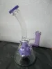 2020 USA Purple Fab Becher Glas Rig Glas Bongs Becher Basis Bong Rauchen Glas Wasserpfeifen Wasserpfeifen Becher Dab Rig