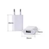 Phone Charger USB Travel Moblie Phone EU Plug 5V 1A Wall Power Adapter for iPhone for iPad for Sumsung Xiaomi Huawei