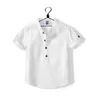 NIEUW 2018 shirt voor jongens zomer kinderkleding witte blouse voor jongen 2-3-4 jaar jongens shirt casual kleding voor jongen 10-12 jaar