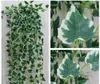 Parede verde parede artificial artificial videira pendurada folhas de folhagem Flores Garland Home Garden Wall Decoração de Ivy Supplies