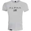 Camisetas masculinas de verão com letras LPH estampadas de manga curta camisetas fitness muscular slim fit camisetas
