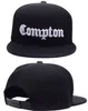 Conjuntos de lenços de chapéus, venda quente de natal, moda ssur snapback compton, chapéus pretos masculinos femininos, snapbacks ajustáveis, boné de rua de alta qualidade