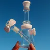 cute glass bong oil rig girly bong glass dab rig with glass dome nail 6.2'' Bow Glass Bong Bubbler Water Pipe bong