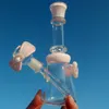 Söt glas bong oljerigg girly bong glas dab rigg med glas kupol nagel 6.2 '' bow glas bong bubbler vatten rör bong