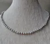 Bijoux en perles grises, 18 pouces AA4.5-5MM collier de perles d'eau douce véritable couleur grise, nouvelle livraison gratuite